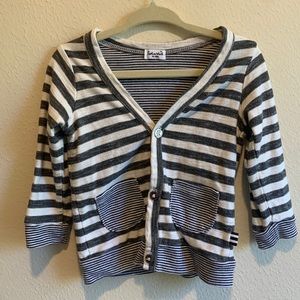 Splendid gray and white stripe sweater 12 to 18 months
